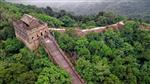 Arial view of the great Wall of China 